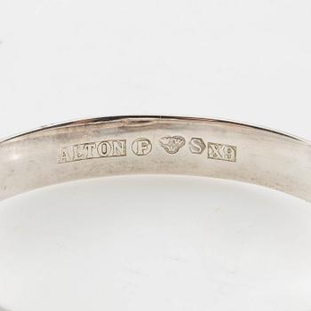Ring samt armband Alton silver och bergkristall Falköping 1972.