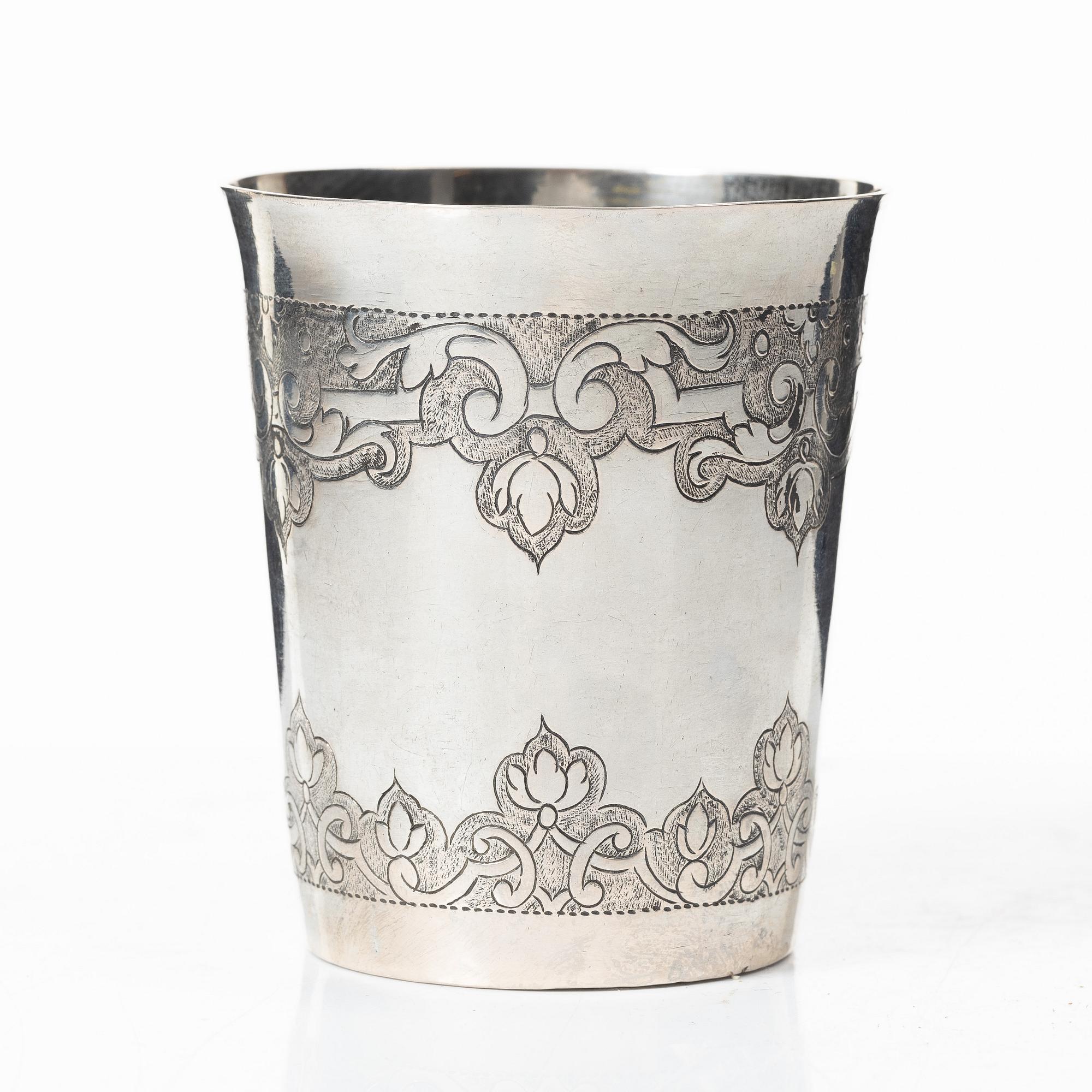 A Baroque silver beaker, first half of the 18th Century.