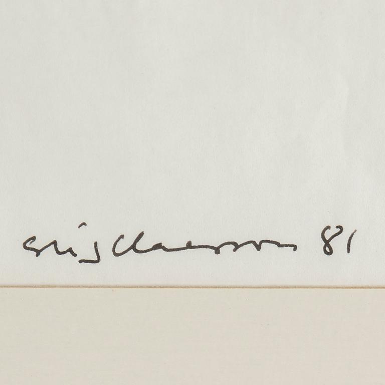 STIG CLAESSON, tuschteckning, signerad Stig Claesson och daterad 81.