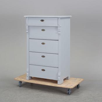 A late 19th century painted chest of drawers.