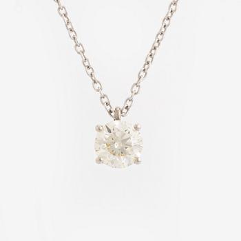 Brilliant cut diamond necklace.