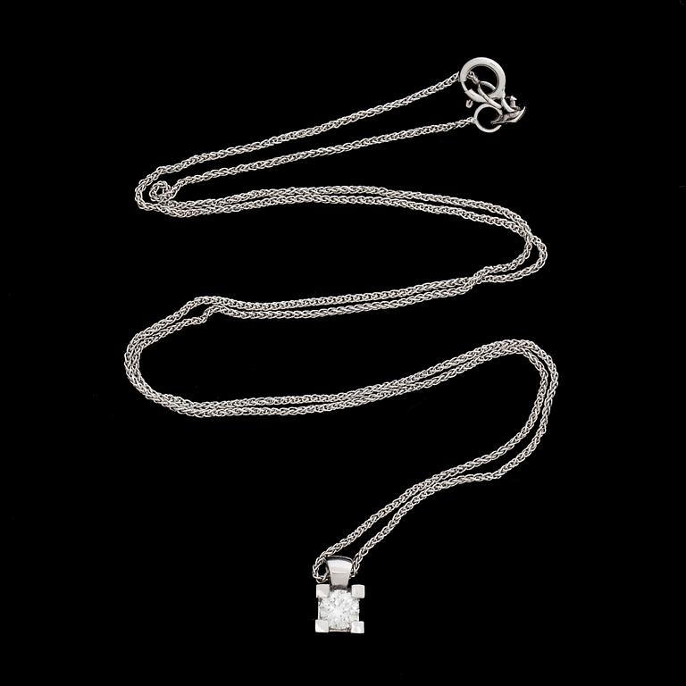HÄNGE, vitguld, med briljantslipad diamant 0,3ct.