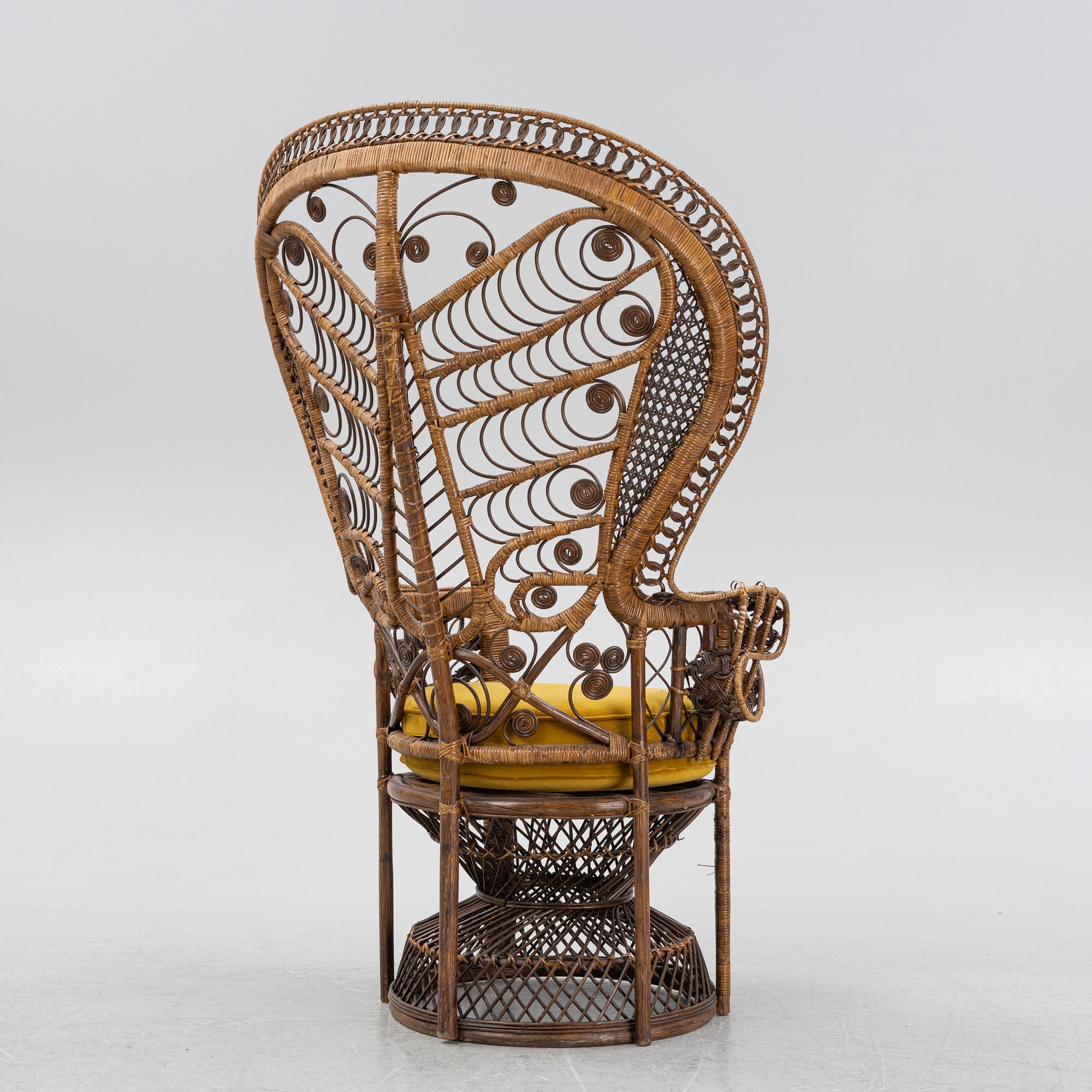 Påfågelstol, 1900-talets andra hälft.