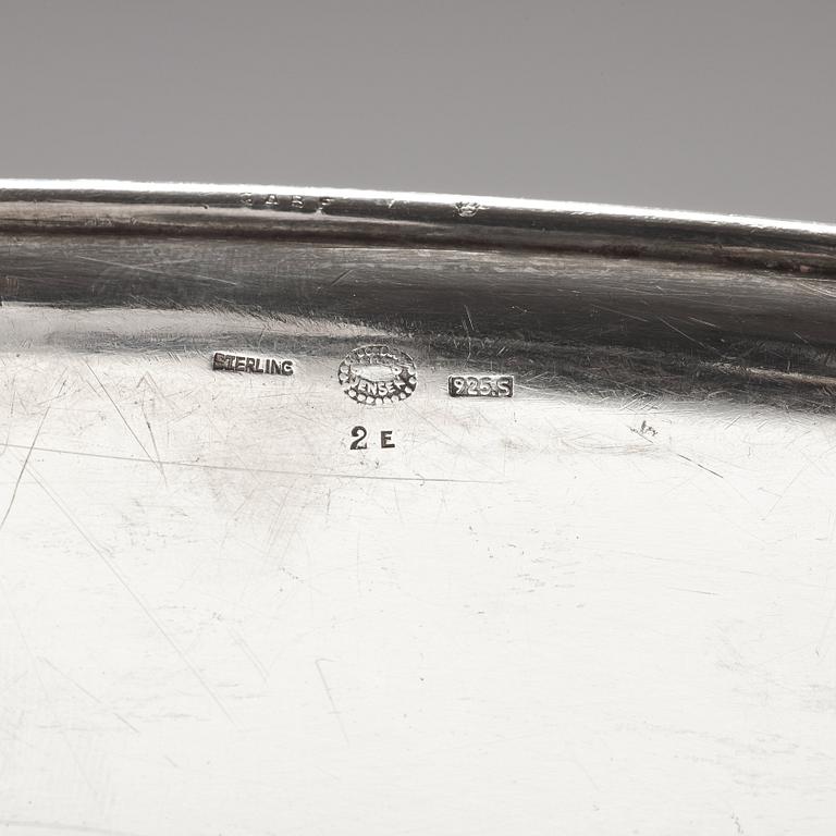 Georg Jensen, a sterling silver "Blossom" tray, Copenhagen 1920-30's, design nr 2E.