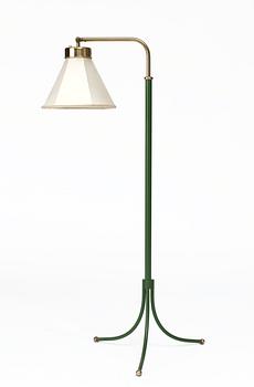 336. A Josef Frank brass och green lacquered floor lamp, Firma Svenskt Tenn.