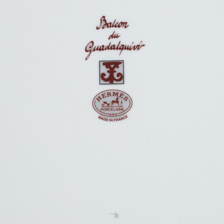 Hermès, dishes, set of 3, "Balcon du Guadalquivir".
