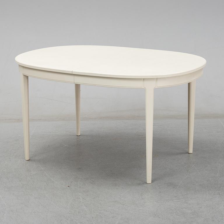 Carl Malmsten, A dining table with four chairs, Bodafors 1960's.
