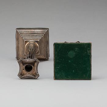 LJUSSTAKAR, ett par, silver, London, England, 1963-64.