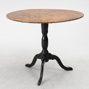 A folding table, Mälardalen, first half of the 19th century.