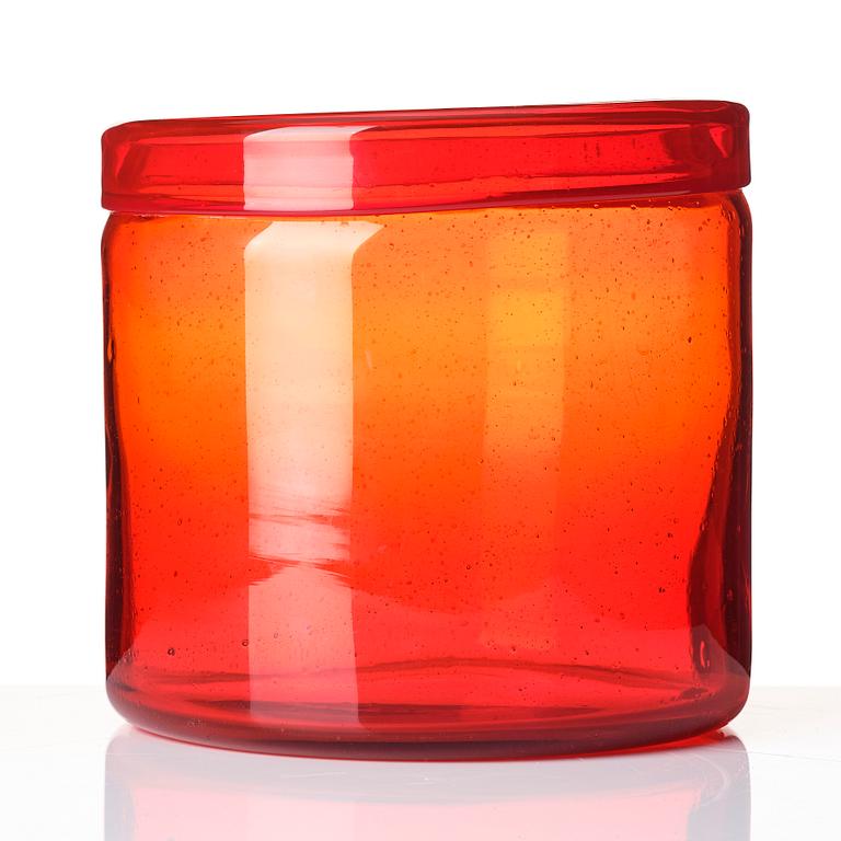 Vas / ytterfoder, glas, troligen Erik Höglund, 1900-talets senare del.