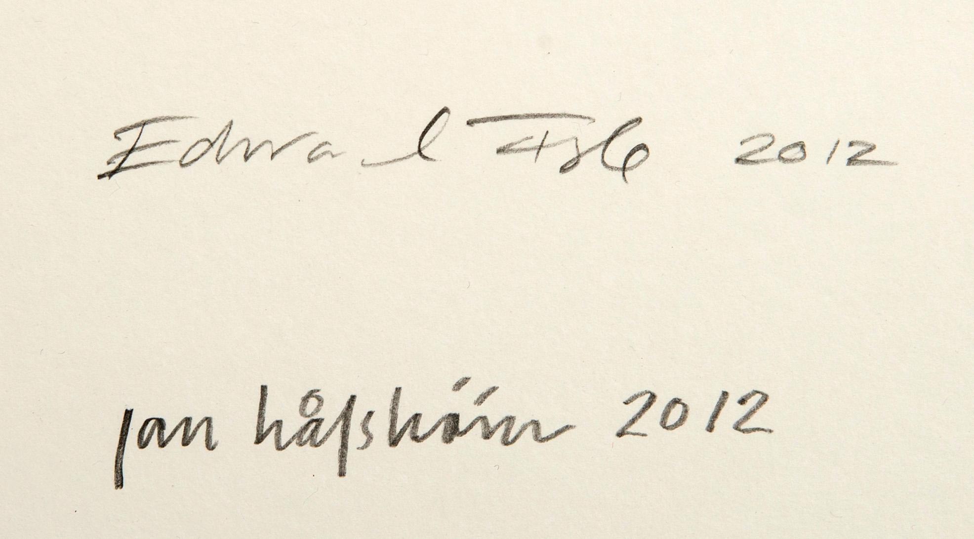Jan Håfström, två frimärksark samt signerat kuvert. 2012.