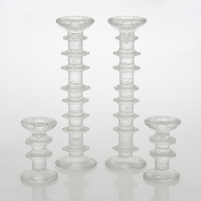Timo Sarpaneva, ljusstakar, 4 st, "Festivo", Iittala, signerade TS.