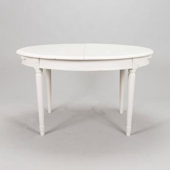 A Gustavian style dining table, mid 20th century.