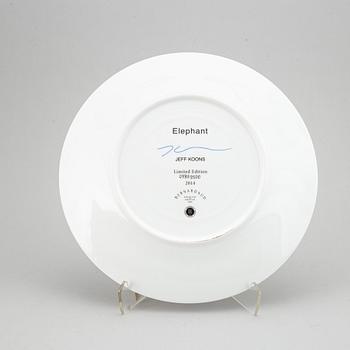 JEFF KOONS, An 'Elephant' porcelain plate by Jeff Koons, Bernardaud, edition 785/2500.