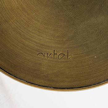 Maija Heikinheimo, a set of two mid-20th century brass jars, manufacturer Valaistustyö for Artek.