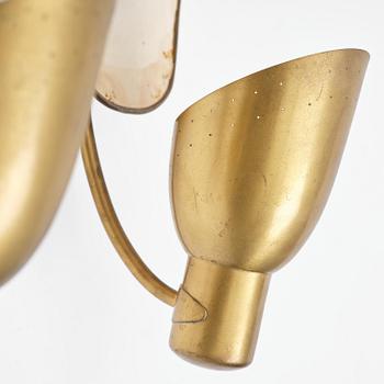 Carl-Axel Acking, a pair of wall lamps model "5029", Bröderna Malmströms Metallvarufabrik, Malmö, 1940s.