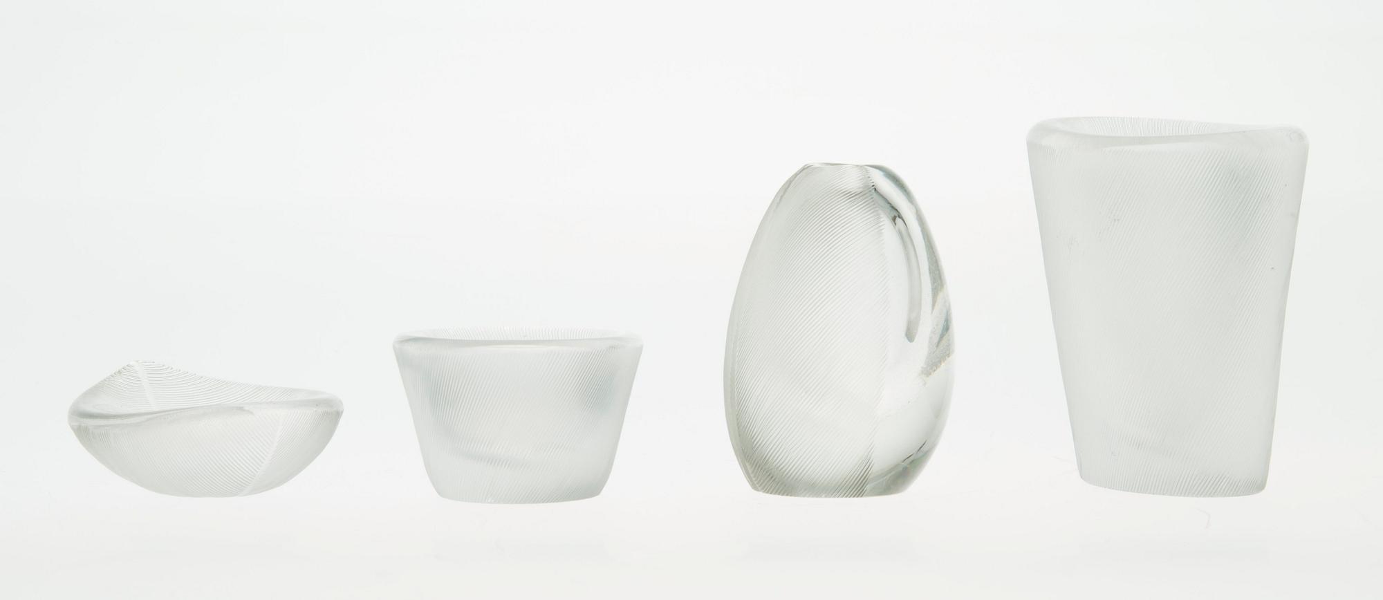 Tapio Wirkkala, TAPIO WIRKKALA, ART GLASS, 4 PIECES.