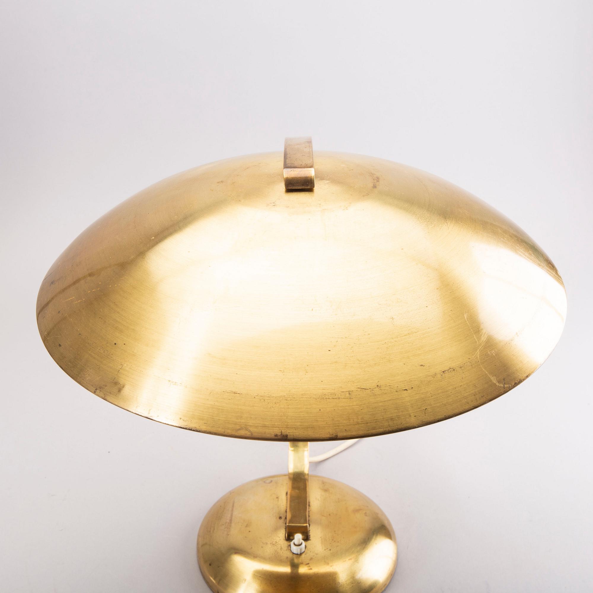 A brass table light, Egon Hillebrand, Germany, 1940's.
