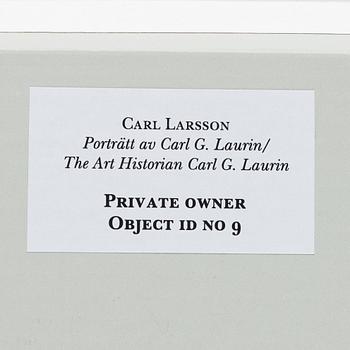 Carl Larsson, "Porträtt av skriftställaren Carl G. Laurin" (Portrait of the Author Carl G. Laurin).