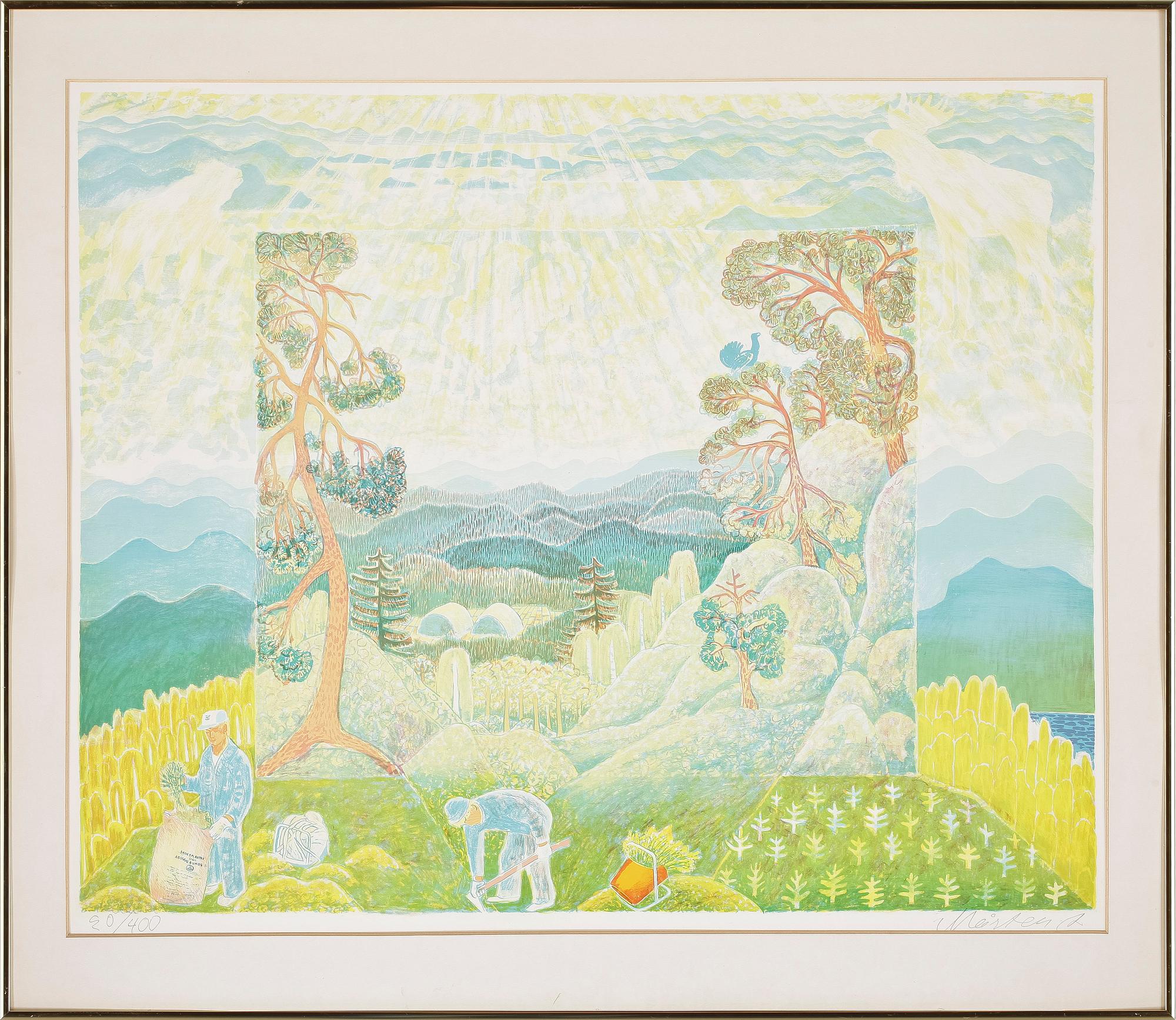 MÅRTEN ANDERSSON, färglitografi, signerad o numrerad.