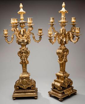 A PAIR OF CANDELABRAS.