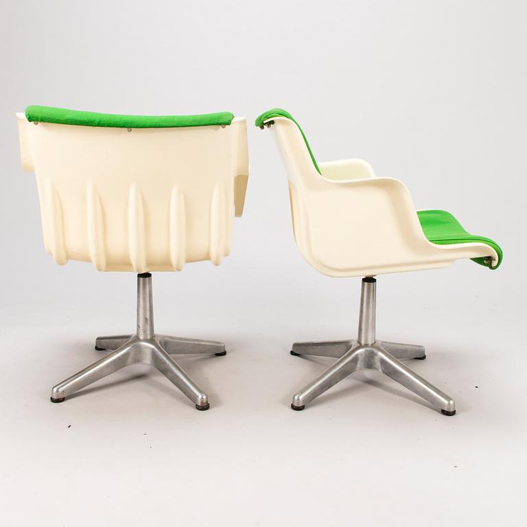 YRJÖ KUKKAPURO, Fåtöljer, 4 st, modell ABS 3428X, Haimi 1970-tal.