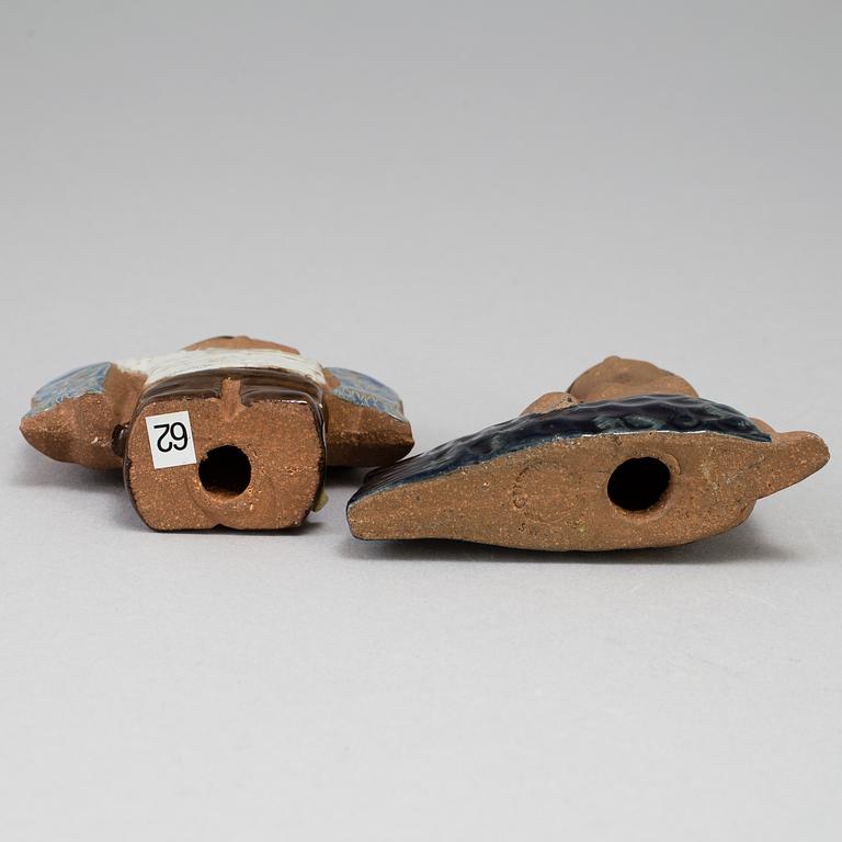 2 stoneware figurines by Lisa Larson for Gustavsberg. Produced 1969-1972.