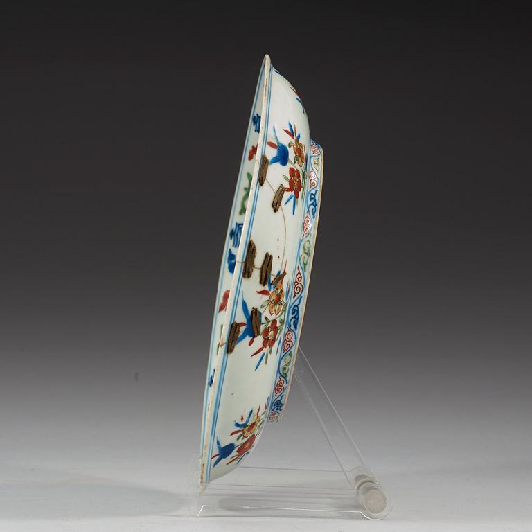 FAT, porslin. Ming dynastin, Wanli sex karaktärers märke och period (1573-1619).