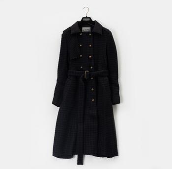 Lanvin, a black silk coat, size 36.