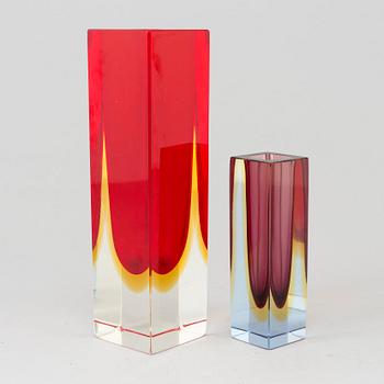A Murano sommerso glass vase.
