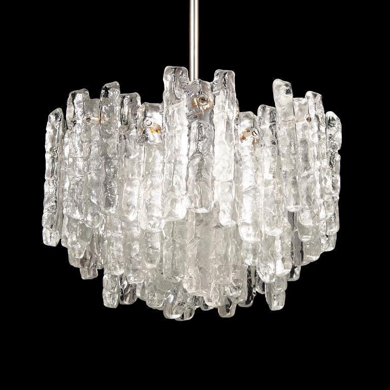 A 1960s "Ice block chandelier" by J.T Design, Kalmar, Austria, 1960s.