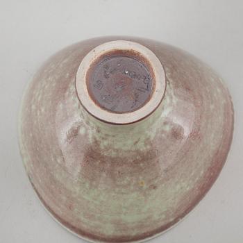 A stoneware bowl, designed by Berndt Firberg for Gustavsberg Studio, unclear letter for date.