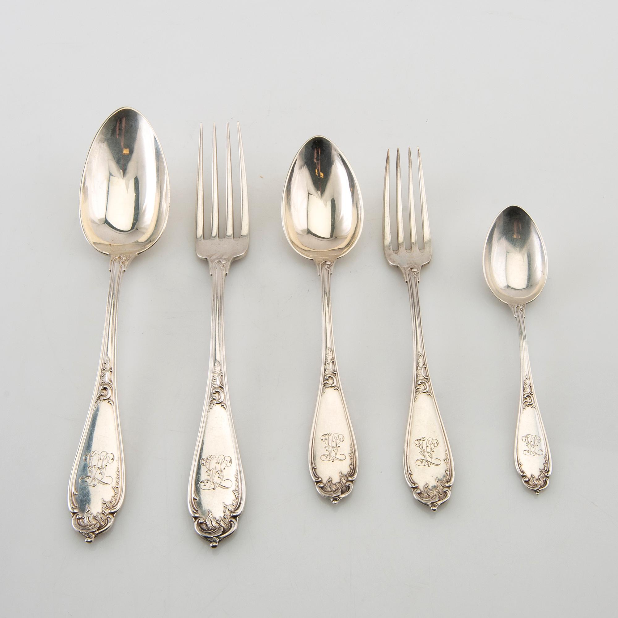 Cutlery silver 29 dlr, CG Hallberg Stockholm 1895.