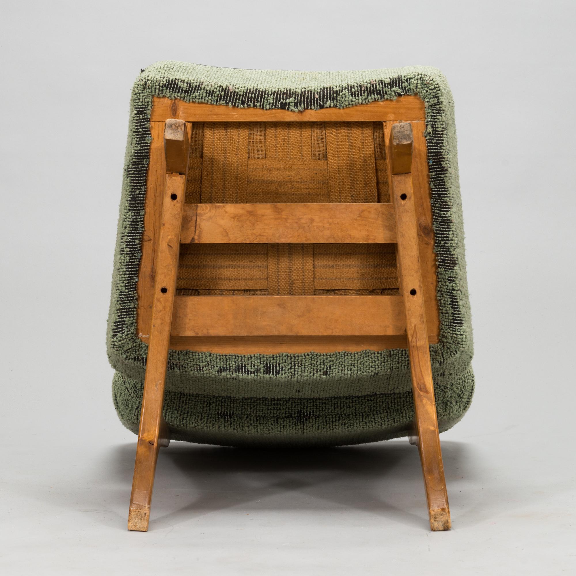 Oiva Parviainen, a mid-20th century 'Susanna' armchair for  Lahden Lepokalusto, Finland.