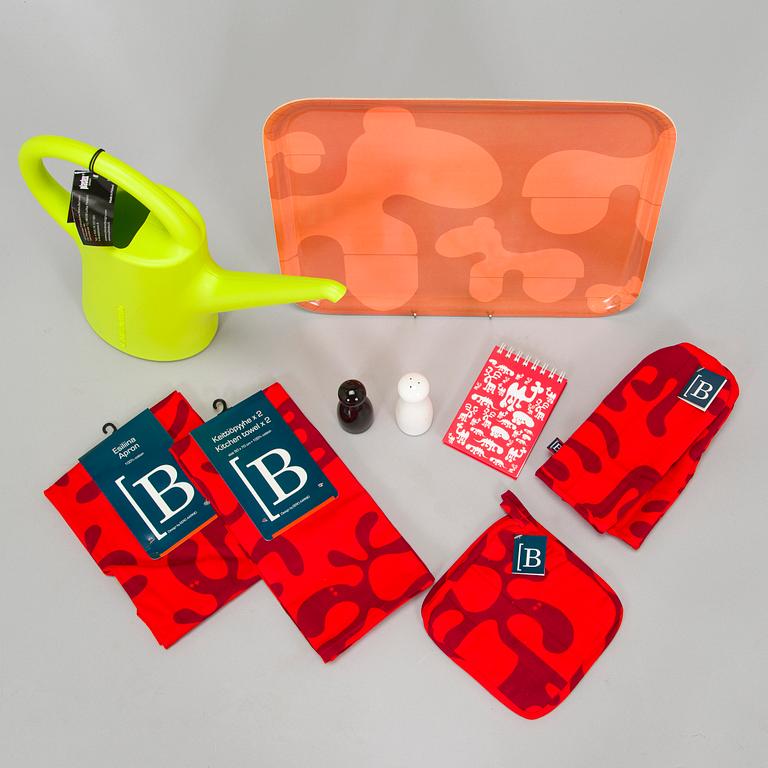 Eero Aarnio, erä kodintuotteita, 10 kpl, eri valmistajia.