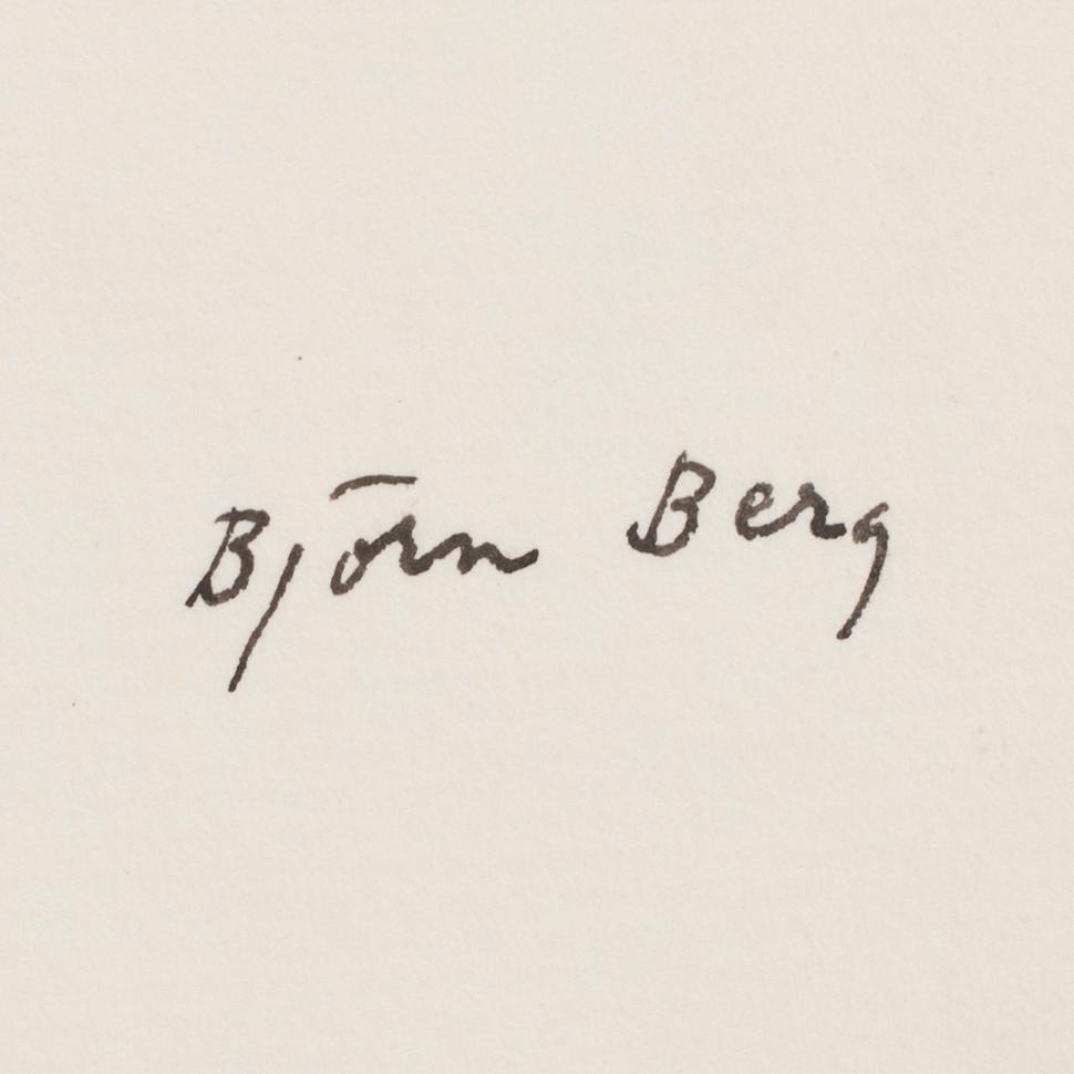 BJÖRN BERG, two ink drawings from "Teskedsgumman". One signed.