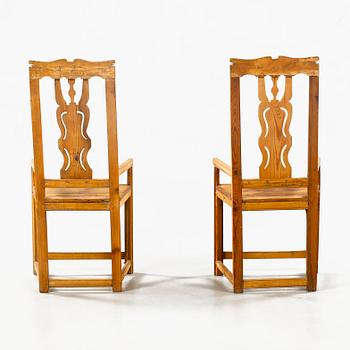 A pair of 19th century armchairs.