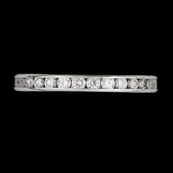 RING, helallians, Tiffany & Co, platina, briljantslipade diamanter tot ca1,07ct.
