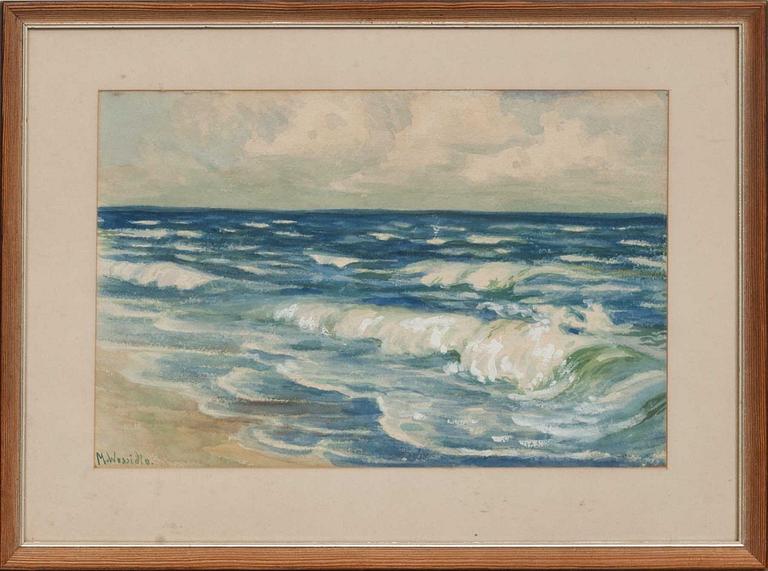 MARGARETHE WOSSIDLO, akvarell, signerad.