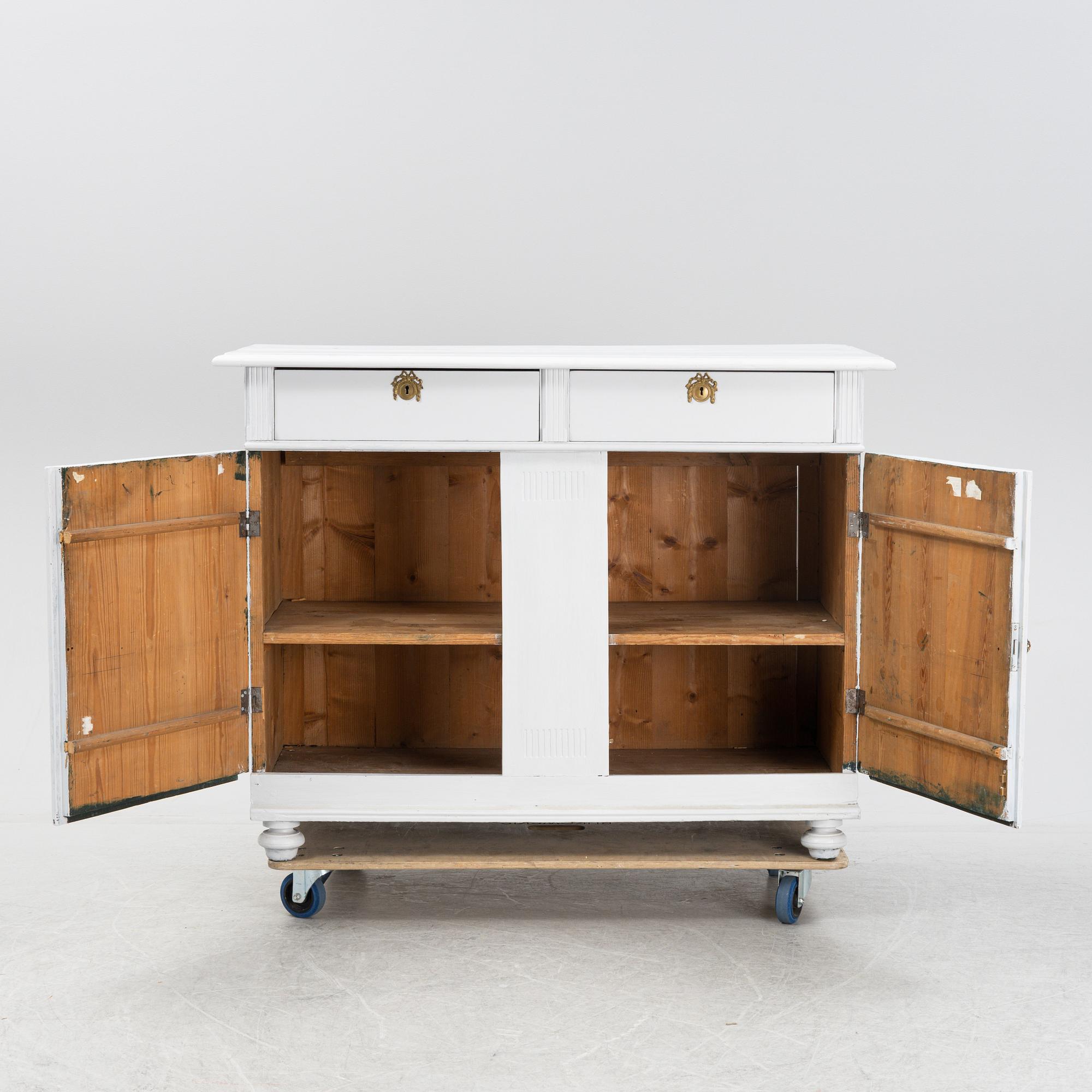 A painted Gustavian style sideboard, late 19th Century.