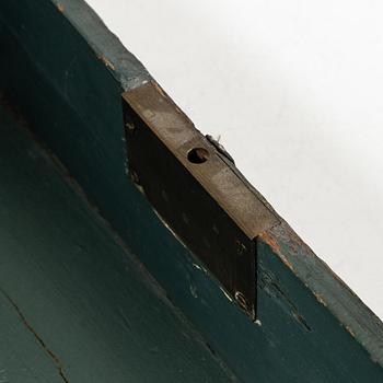 A carved wooden box, Sweden, 19th century.