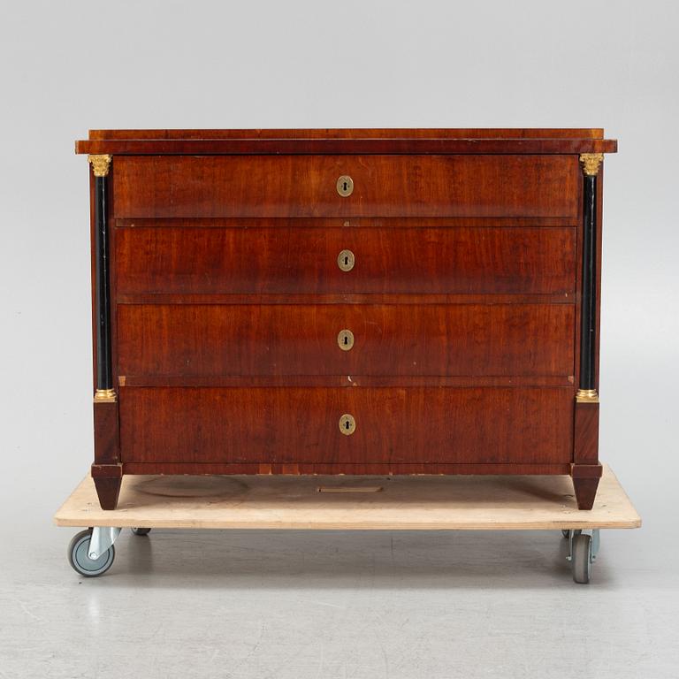 An Empire writing commode, early 19th century.