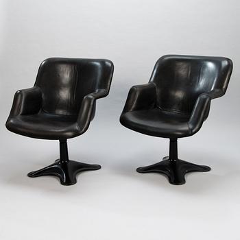 YRJÖ KUKKAPURO, a pair of late 1960's 'Junior' armchairs for Haimi.