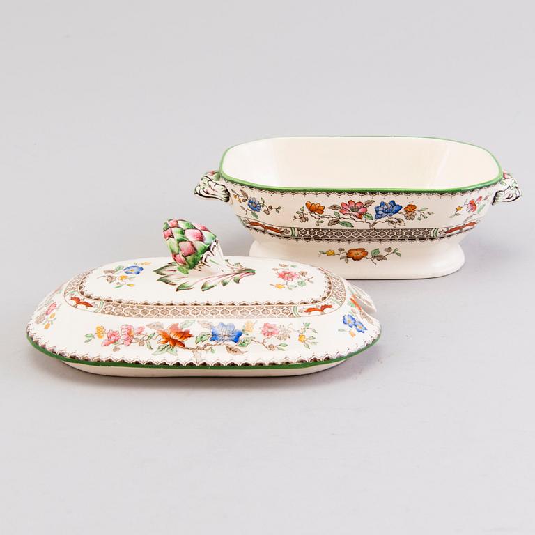 A 132-piece set of 'Chinese Rose' tableware, Copeland Spode, England 1930s.