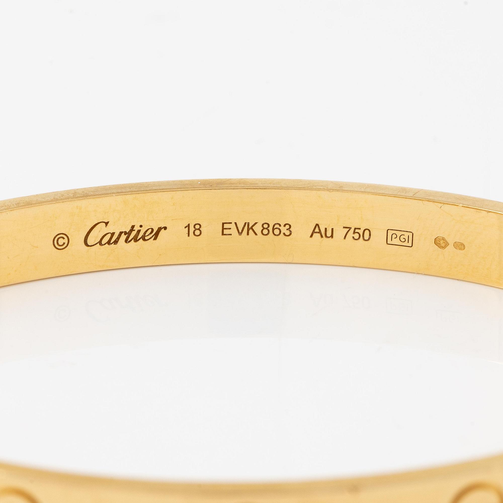 A Cartier bracelet "Love" in 18K gold.