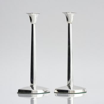 Sven-Arne Gillgren, a paif of silver candelsticks, design Sven-Arne Gillgren, company Guldsmedsaktiebolaget, Stockholm 1965.