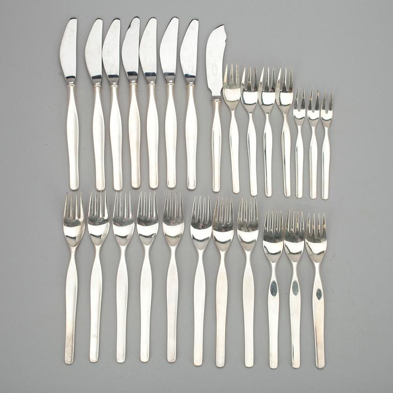 BESTICK, 26 st, silver, "Tapio" Tapio Wirkkala, Kultakeskus, 1966-68. Vikt. tot 953 g.