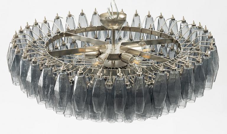 Carlo Scarpa, a 'Polyhedra' chandelier, Venini, Murano, Italy, contemporary.