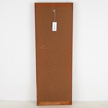 Uno & Östen Kristiansson, a teak mirror with shelf, 1960's, Sweden.