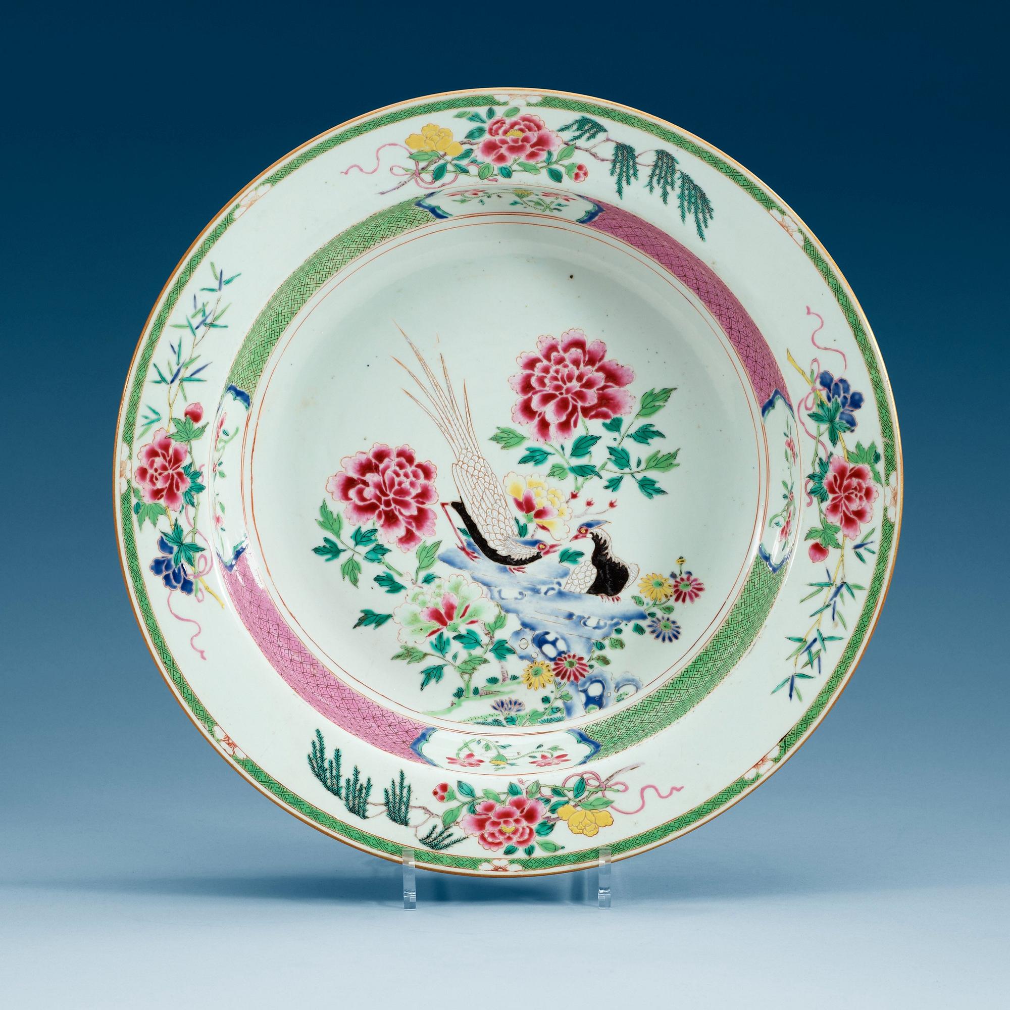 TVÄTTFAT, kompaniporslin. Qing dynastin, Yongzheng (1723-35).